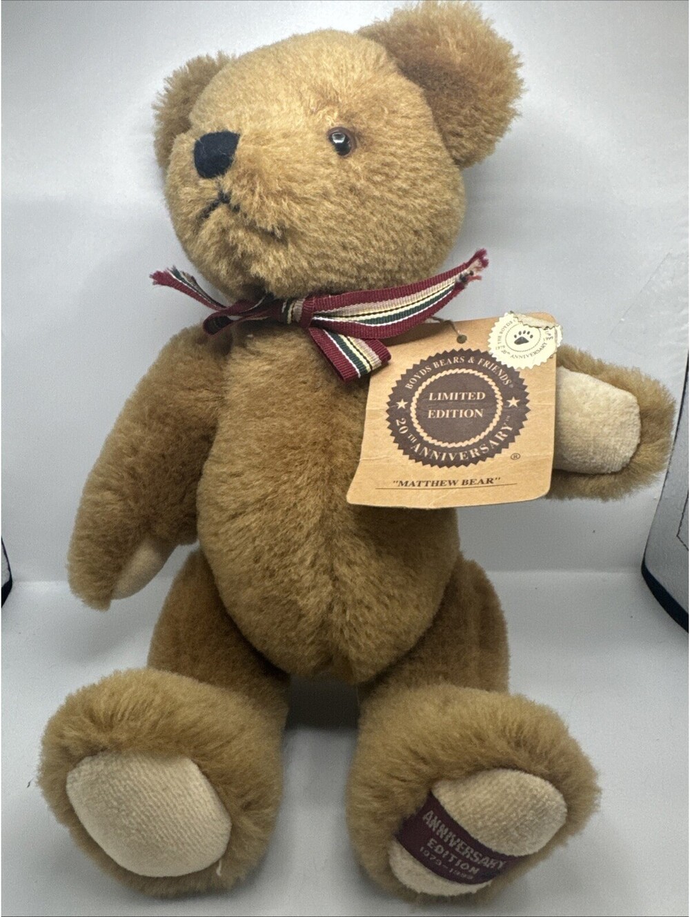 Boyds Bears Plush Matthew Bear Anniversary Edition